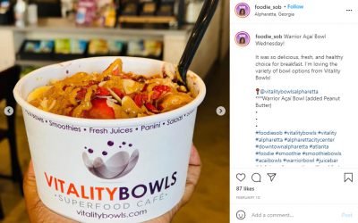 @foodie_sob Posts About Vitality Bowls Alpharetta on Instagram