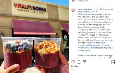 @wheresthedonut Posts About Vitality Bowls Manteca